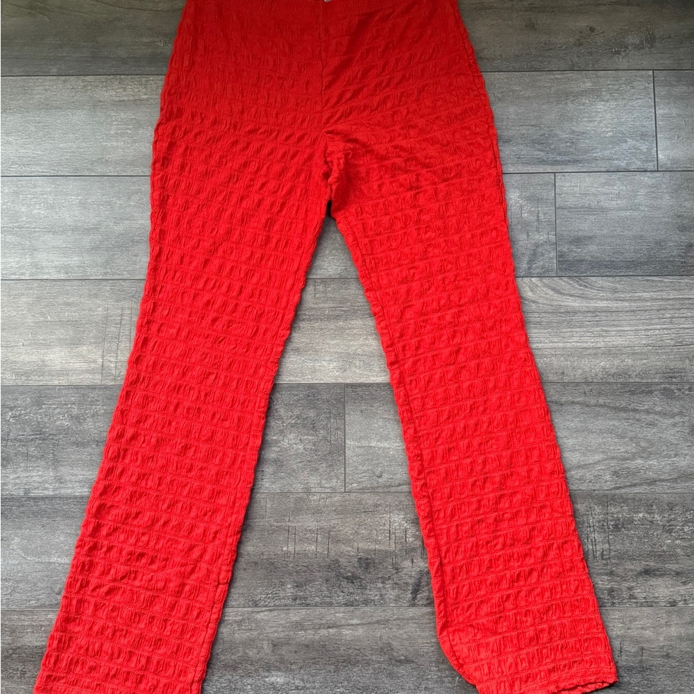 Urban Outfitters Red Waffle Pants